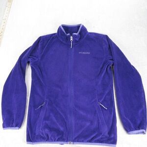 Columbia Jacket‎ Womens Large Purple Zip Pockets High Pile Fleece Full Zip